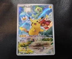 Pikachu SVP 027 Paldea Evolved Full Art Black Star Promo Pokemon Card NM - Image 1