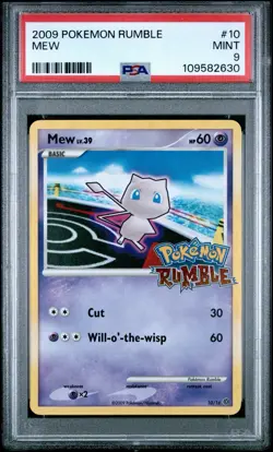 Mew PSA 9 Pokemon Rumble Card 10/16 2009 Promo. Holo Mint Condition. - Image 3