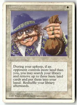 MTG Land Tax - 4th Edition Heavily Played English - Image 1
