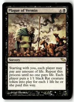 MTG Plague of Vermin - Shadowmoor Moderately Played English - Image 1