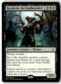 MTG Razaketh, the Foulblooded - HOU Moderately Played English - Image 1