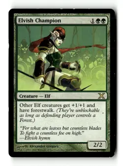MTG Elvish Champion - 10th Edition Heavily Played English - Image 1