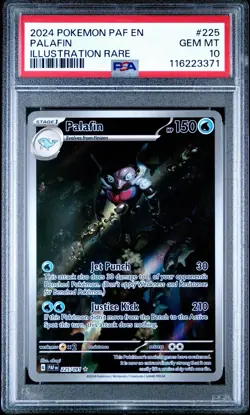 2024 Pokemon Paldean Fates Palafin Illustration Rare #225 PSA 10 Gem Mint - Image 1