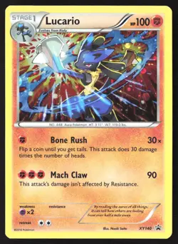 Lucario XY140 Black Star Promo Cosmos Holo Pokemon Card - Image 11