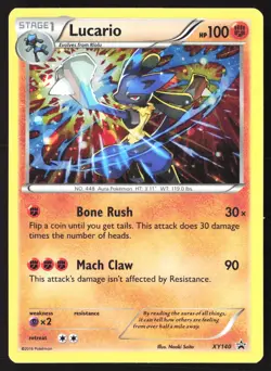 Lucario XY140 Black Star Promo Cosmos Holo Pokemon Card - Image 5