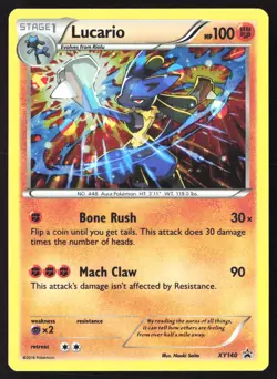 Lucario XY140 Black Star Promo Cosmos Holo Pokemon Card - Image 7