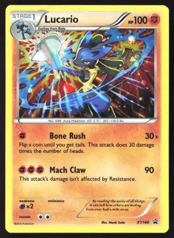 Lucario XY140 Black Star Promo Cosmos Holo Pokemon Card - Image 9