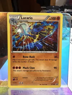 Lucario XY140 Black Star Promo Cosmos Holo Pokemon Card - Image 5