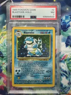 1999 Pokemon Blastoise Holo #2/102 Base Set Unlimited - PSA 7 NM NEW CERT! - Image 1