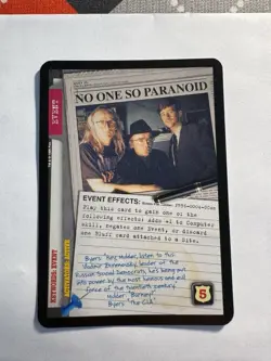X-Files Card Game CCG NO ONE SO PARANOID Gen Con Promo 1996 PR96-0004-GCon - Image 1