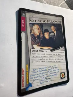 X-Files Card Game CCG NO ONE SO PARANOID Gen Con Promo 1996 PR96-0004-GCon - Image 4