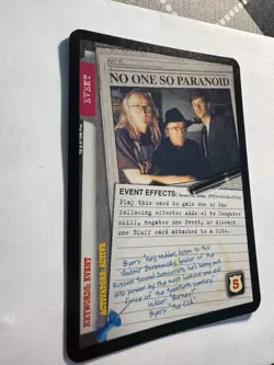 X-Files Card Game CCG NO ONE SO PARANOID Gen Con Promo 1996 PR96-0004-GCon - Image 8
