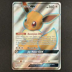 Pokemon TCG Eevee GX Sun & Moon SM242 Full Art Black Star Promo Holo Card - Image 1