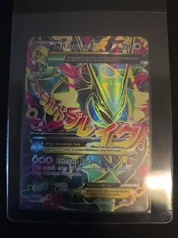 Pokemon Mega Rayquaza EX Full Art Holo Card 105/108 Roaring Skies - Image 1