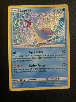 Lapras - 5/12 - Exclusive Sparkle Holo McDonald's 2019 - Pokémon TCG Card MP-HP - Image 3