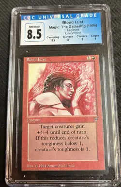 1994 Magic The Gathering MTG Legends Blood Lust CGC 8.5 NM-MT+ - Image 1