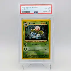 Ivysaur Base Set 30/102 PSA 8 FRESH CERT Uncommon Graded Pokémon Card WOTC - Image 1