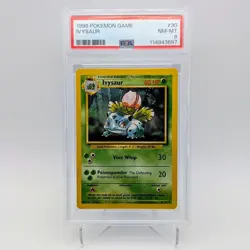 Ivysaur Base Set 30/102 PSA 8 FRESH CERT Uncommon Graded Pokémon Card WOTC - Image 3