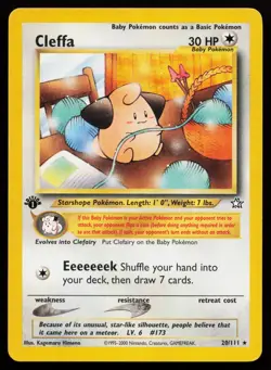 Cleffa 20/111 Rare Neo Genesis Non Holo 1st Edition Pokémon Card - Image 1