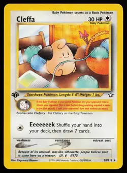Cleffa 20/111 Rare Neo Genesis Non Holo 1st Edition Pokémon Card - Image 3
