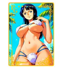 Waifu Anime Cards TCG | One Piece - Robin [ METAL CARD ] PG | Sexy Hentai Girl - Image 4