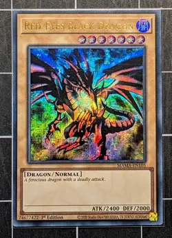 YuGiOh!  Red-Eyes Black Dragon - MAMA-EN105 - Ultra Pharaoh's Rare, 1st Ed, NM - Image 2