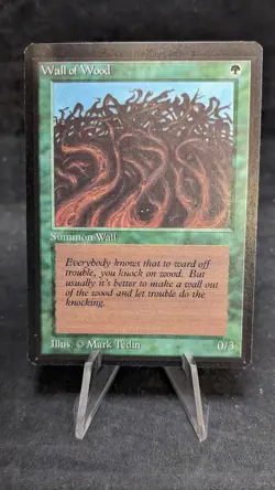 Wall of Wood - MTG Magic the Gathering - Beta Edition - Misprint - Image 1