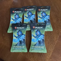 NEW (Lot of 5) Magic the Gathering ZENDIKAR RISING 15-Card Draft Booster - Image 3