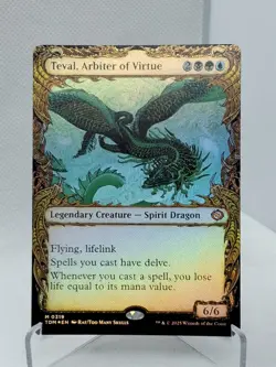 MTG Tarkir: Dragonstorm Teval, Arbiter of Virtue Showcase Foil - Image 4