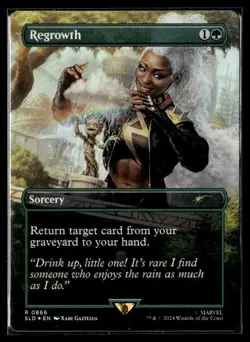 2024 MTG Magic the Gathering Secret Lair Foil #866 Regrowth Storm w/ Baby Groot - Image 1