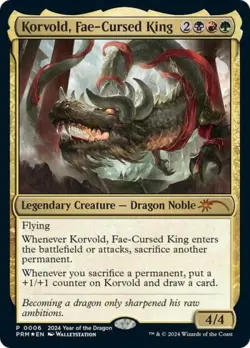 Korvold, Fae-Cursed King (Year of the Dragon 2024) -Foil Near Mint MTG - Image 2