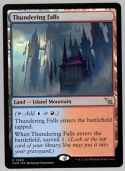 Thundering Falls 0269 Surveil Land Non Foil Rare Karlov Manor MTG Near Mint - Image 1