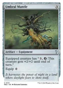 MTG - Umbral Mantle (White Border) - Mystery Booster 2 - Damaged / Poor - Normal - Image 2
