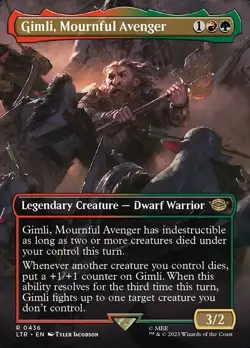 Gimli, Mournful Avenger - Foil Extended Art LTR LP MTG - Image 1