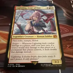 Lightning Army of One 233 MTG Final Fantasy 2025 MT - 9.0 + Non Foil Mythic Rare - Image 1