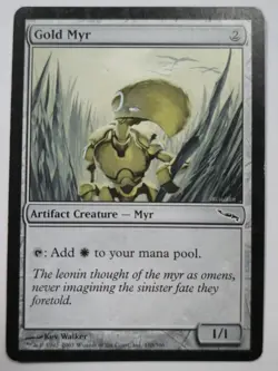 Gold Myr - Mirrodin - Magic The Gathering - MTG - Image 1