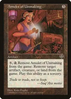 Magic The Gathering MTG AMULET OF UNMAKING Mirage NM Near Mint - Image 1