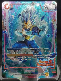 Vegeta Dokkan Battle Alternate Art SR Foil Dragon Ball Super ccg card game - Image 1