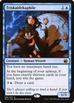 MTG RARE REGULAR - TRISKAIDEKAPHILE 081/277 (MID) MIDNIGHT HUNT - NM - Image 2