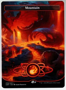 Mountain 238/244 Non Foil Borderless Land Unfinity Magic The Gathering NM - Image 1
