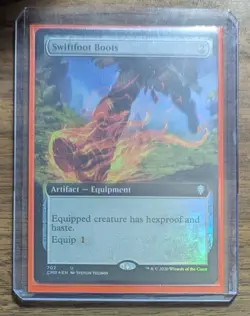 MTG Swiftfoot Boots Extended Art Foil from Commander Legends NM - Image 2