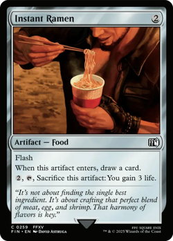 0259 Instant Ramen FFXV FIN Final Fantasy MTG Card SHIPS NOW - Image 2