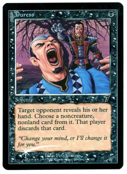 1X DURESS [7ED - SEVENTH EDITION] - MTG VINTAGE FOIL CARD [EXCELLENT] - Image 3