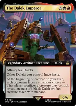 Extended Art THE DALEK EMPEROR Rare R 0406 WHO EN MTG Magic - DOCTOR WHO UB 2023 - Image 1