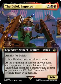 Extended Art THE DALEK EMPEROR Rare R 0406 WHO EN MTG Magic - DOCTOR WHO UB 2023 - Image 2