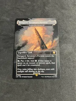 MTG Isengard, Saruman's Fortress - Boseiju, Who Shelters All - Borderless, NM - Image 1