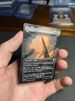 MTG Isengard, Saruman's Fortress - Boseiju, Who Shelters All - Borderless, NM - Image 4