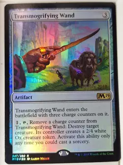 Transmogrifying Wand - FOIL - Prerelease Promo - Magic the Gathering MTG Nice! - Image 1