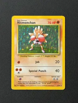Hitmonchan 7/102 Holo Pokémon Card Base Set WOTC Rare MP - Image 5