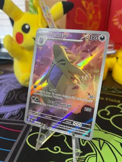 PokÃ©mon TCG Tyranitar Holo Card 222/193 Sv02 Paldea Evolved Illustration Rare - Image 3